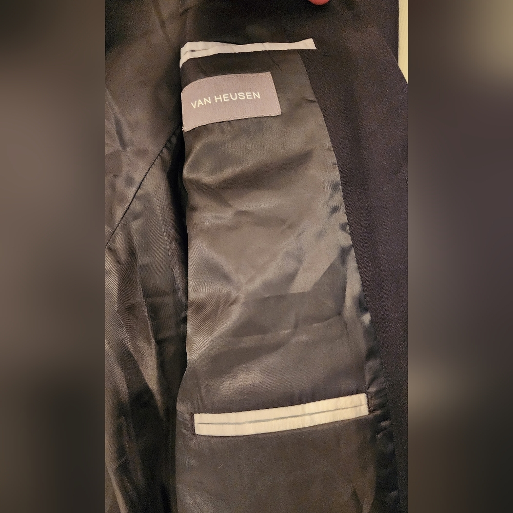 VAN Heusen Men's Sport Coat in black size 42R - Picture 10 of 12